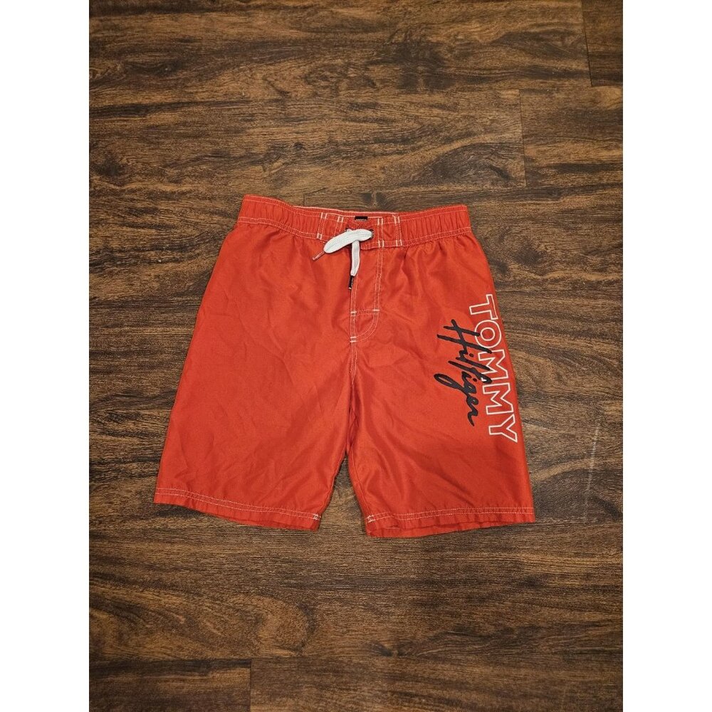 Tommy Hilfiger Boys Swim Shorts Red Size M (10-12)
